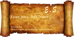 Eperjesi Sándor névjegykártya